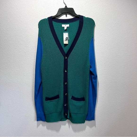 BP. Men's Colorblock Varsity Cardigan - Picture 2 of 7